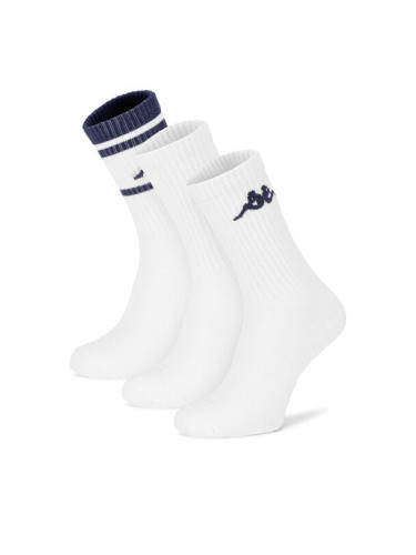 Kappa Дълги чорапи KR_ANKLE_SS25 (3-PACK) Бял