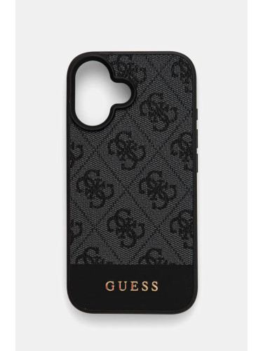 Кейс за телефон Guess iPhone 16 6.1 в сиво GUHCP16SG4GLGR