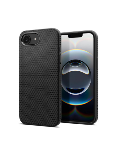 Оригинален кейс Spigen Liquid Air, За iPhone 16e / 17e, Черен