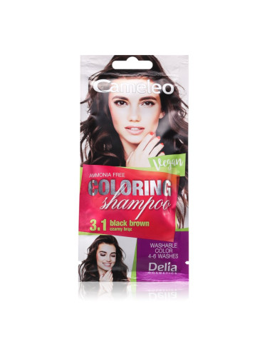 Delia Cosmetics Cameleo Coloring Shampoo тониращ шампоан За коса цвят 3.1 Black Brown 40 мл.