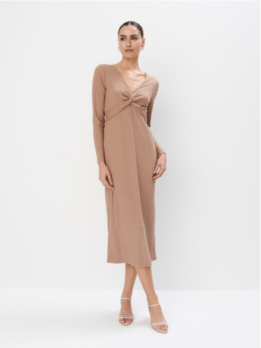 Mohito - Трикотажна миди рокля - бежово