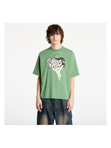 Тениска Marcelo Burlon County Melted Boxy T-Shirt Deep Green/ Ecru Brown L