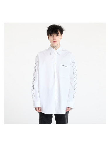 Риза Off-White Diag Outl Popl Over Shirt White/ Black M