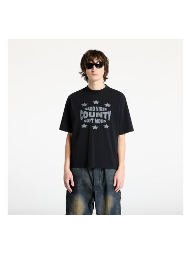 Тениска Marcelo Burlon Hard Vibes Boxy T-Shirt Black Anthracite XL