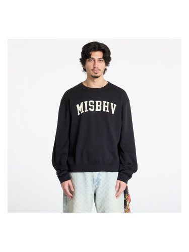 Суитшърт MISBHV Knitted Varsity Crewneck Sweatshirt UNISEX Black XL
