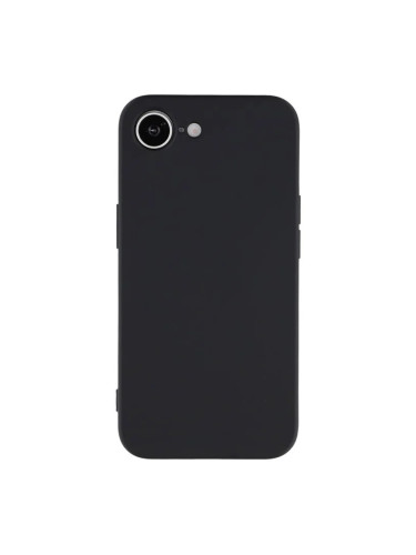 Силиконов кейс iPaky матиран, За iPhone 16e / 17e, Черен