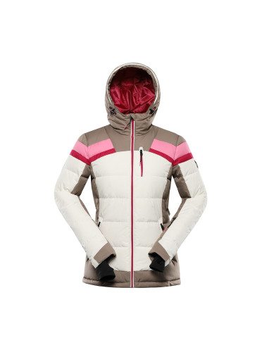 Women's down ski jacket with ptx membrane ALPINE PRO FERERA creme