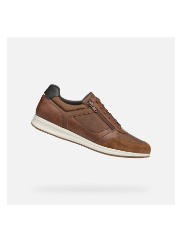Brown men's sneakers Geox Avery - Men's