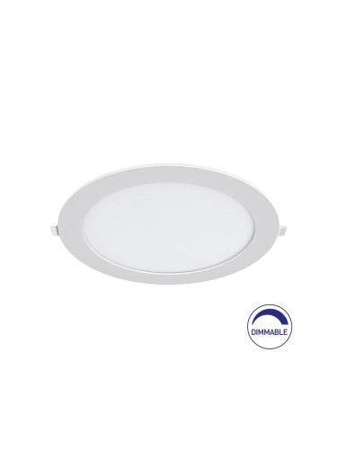 LED панел, за вграждане, 18W, кръг, 230VAC, 1800lm, 6500K, студено бял, ф205mm, димируем, BP01-91830