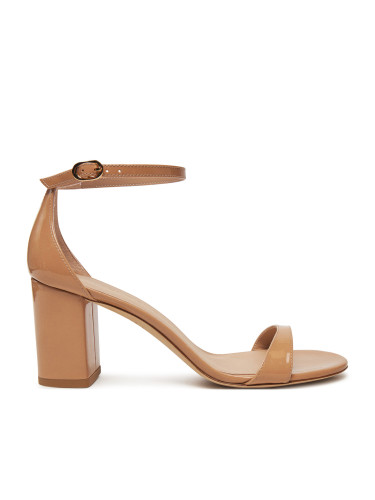 Сандали Stuart Weitzman Nudist Block 75 SJ983 Бежов