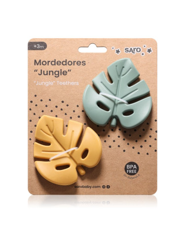 Saro Baby Jungle гризалка Mint/Mustard 2 бр.