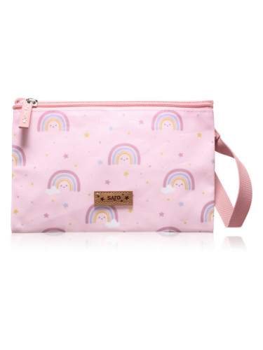 Saro Baby Lunch Bag торбичка за закуска Pink Rainbow 14,5x21,5 cm 1 бр.