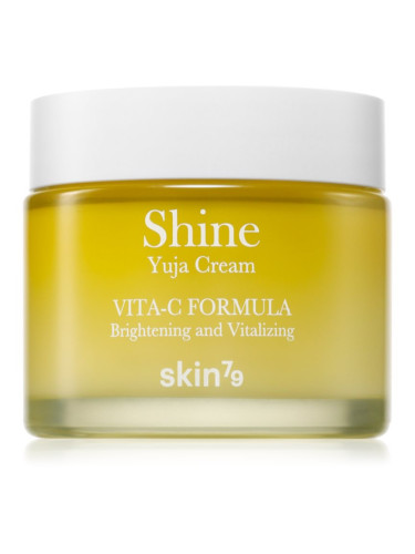 Skin79 Shine Yuja Cream Vita-C Formula хидратиращ и озаряващ крем за лице за кожа с хиперпигментация 70 мл.