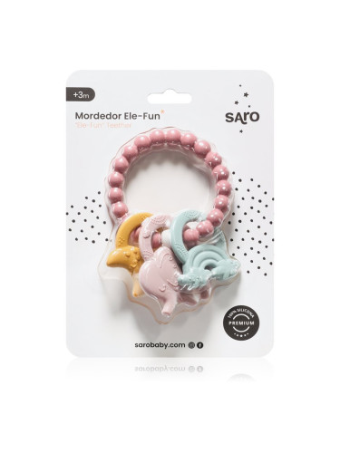 Saro Baby Ele-Fun гризалка Pink 1 бр.