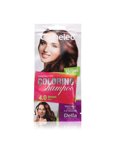 Delia Cosmetics Cameleo Coloring Shampoo тониращ шампоан За коса цвят 4.0 Brown 40 мл.
