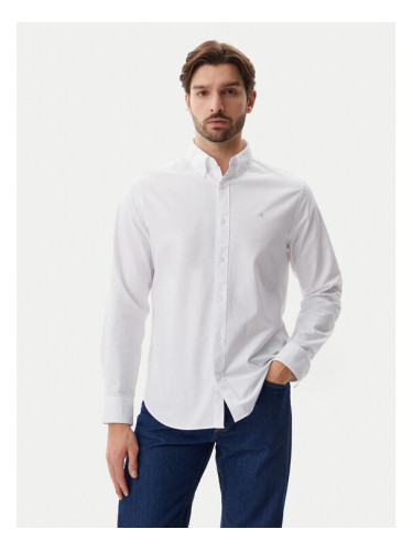 Calvin Klein Jeans Риза Classic LV040EM125 Бял Regular Fit