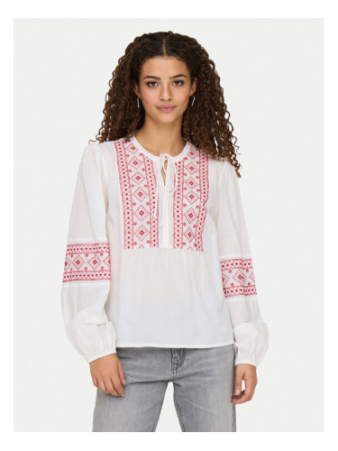 JDY Блуза Lulu 15345478 Бял Regular Fit