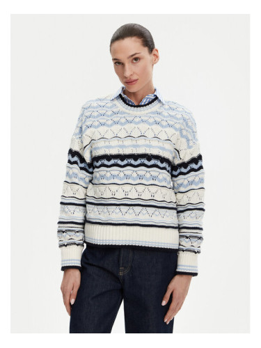 Barbour Пуловер Eloise LKN1615MI11 Светлосиньо Relaxed Fit