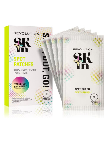 Revolution Skincare Skindividual Clearly Clarify Spot, Dot, Go! Salicylic Acid Spot Patches лепенки за проблемна кожа против акне 60 бр.