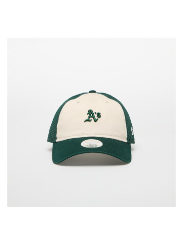 Шапка New Era Trucker MLB 9TWENTY Oakland Athletics Light Cream/ Dark Green Universal