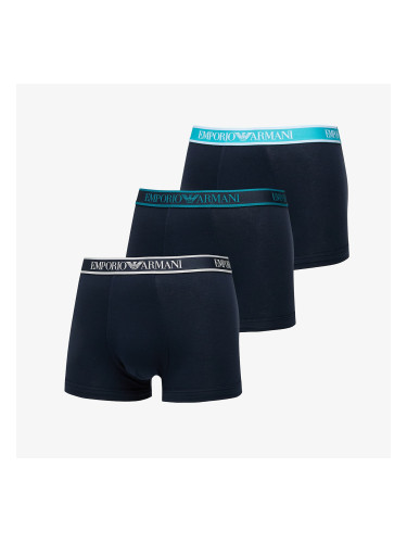 Боксерки EA7 Emporio Armani 3-Pack Trunk Blue M