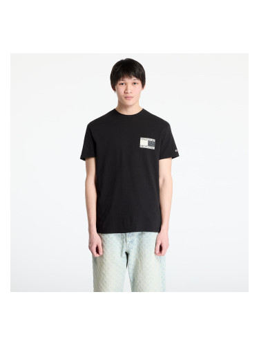 Тениска Tommy Jeans Regular Paisley Flag Tee Black L