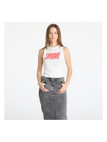 Tommy Jeans Slim Sh Tj Bubble Tee White M