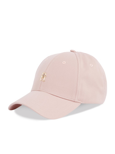 Шапка с козирка Tommy Hilfiger Elevated Chic Cap AW0AW17128 Розов