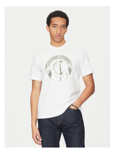 Just Cavalli Тишърт 78OAHT14 Бял Regular Fit