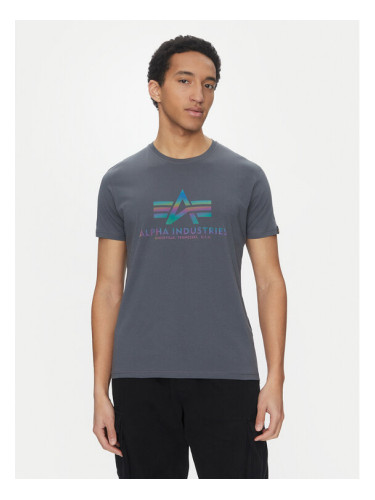 Alpha Industries Тишърт Basic 100501 Сив Regular Fit