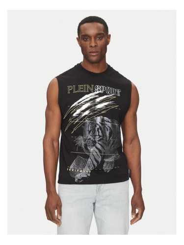 Plein Sport Мъжки топ SAEC MTK8007 STE001N Черен Regular Fit