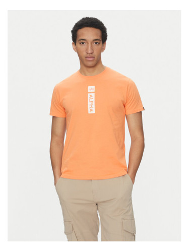 Alpha Industries Тишърт 146509 Оранжев Regular Fit