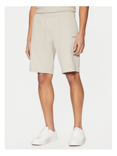 Calvin Klein Спортни шорти Micro Logo K10K111208 Бежов Regular Fit