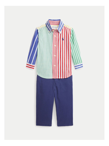 Polo Ralph Lauren Комплект риза и платнени панталони 320958600001 Цветен Regular Fit