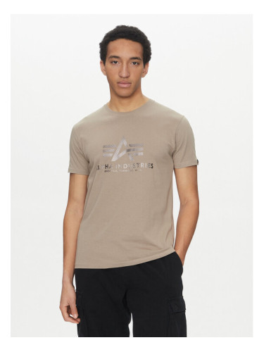 Alpha Industries Тишърт Basic 100501 Бежов Regular Fit
