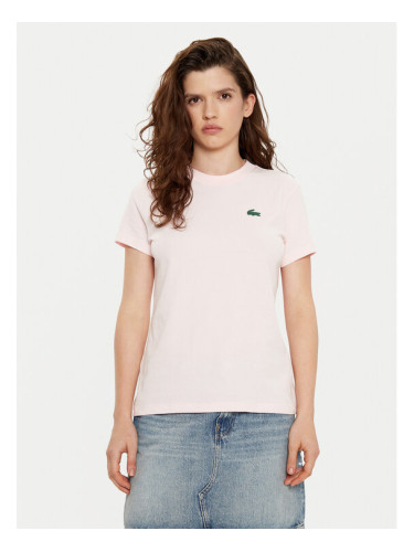 Lacoste Тишърт TF9246 Розов Slim Fit