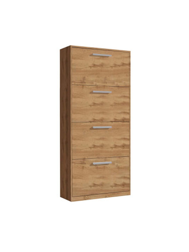 ШКАФ ЗА ОБУВКИ ЛЕОН С 4 ВРАТИ 64/19/157,4 СМ В ДЪБ ВОТАН