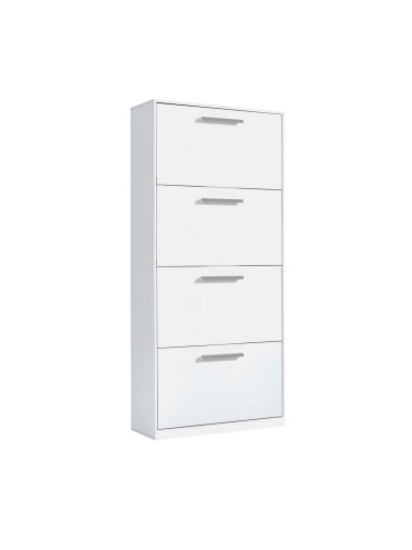 БЯЛ ШКАФ ЗА ОБУВКИ ЛЕОН С 4 ВРАТИ 64/19/157,4 СМ