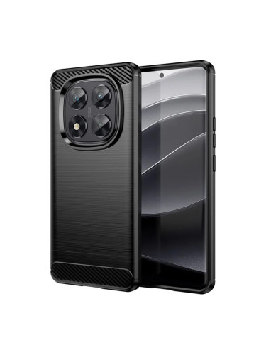Силиконов кейс MBX Carbon, За Xiaomi Redmi Note 14 Pro 5G, Черен