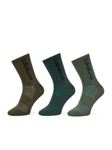 Quiksilver Дълги чорапи AS_QUIKSILVER_100W_SS25 (3-PACK) Каки