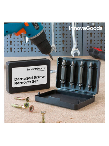 Комплект за Премахване на Повредени Винтове InnovaGoods (Опаковка от 4)