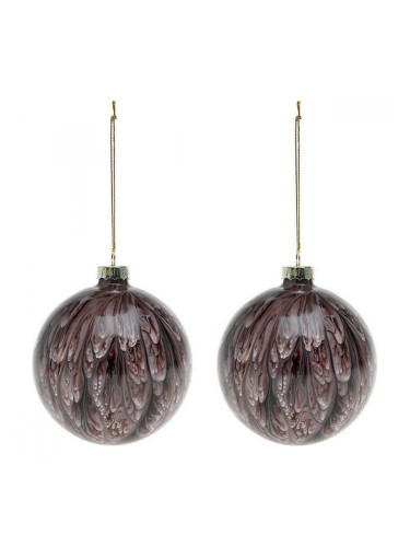Коледни топки (2 pcs) 113572 - Кафяв