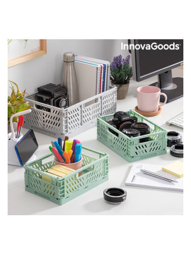 Комплект от 3 сгъваеми и подреждащи се кутии органайзери Boxtor InnovaGoods