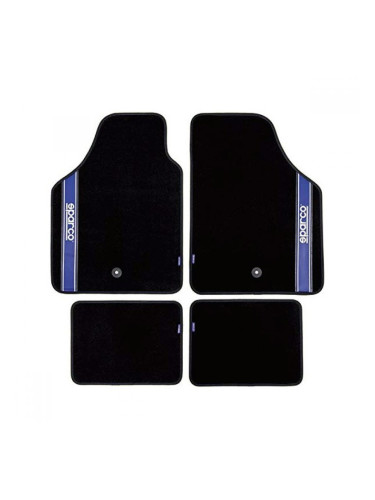 Комплект Постелки за Кола Sparco Strada 2012 B Универсален Черен/Син (4 pcs)