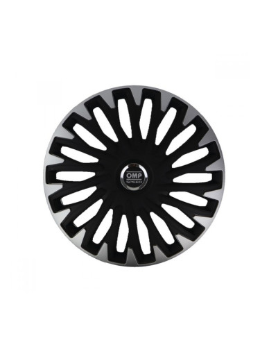 Тасове OMP Stinger Speed Черен Сребрист 14" (4 uds)