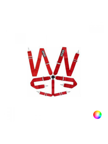 Сбруя с 6 точково прикрепяне Racing - Червен