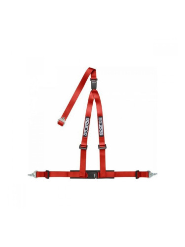 Сбруя с 3 точково прикрепяне Sparco Lap Rein - Червен