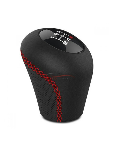Shift Lever Knob BC Corona Sport Черен/Червен Кожа