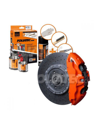 Комплект бои Foliatec Спирачни Скоби (3 pcs) - Оранжев