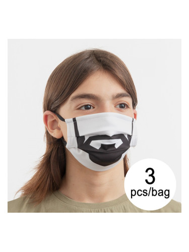 Хигиенна Маска от Плат за Многократна Употреба Beard Luanvi Размер M (опаковка от 3) 3 (M) (3 uds)
